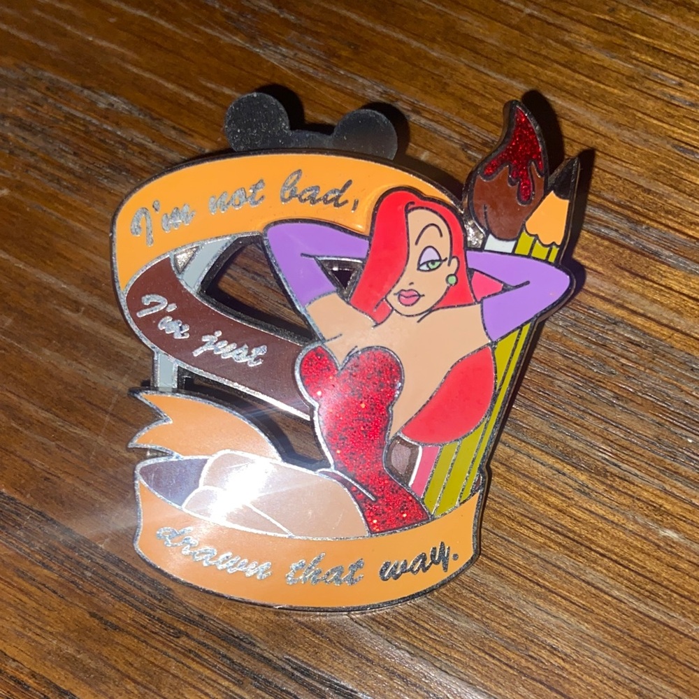 limited edition vintage disney trading jessica rabbit enamel pin